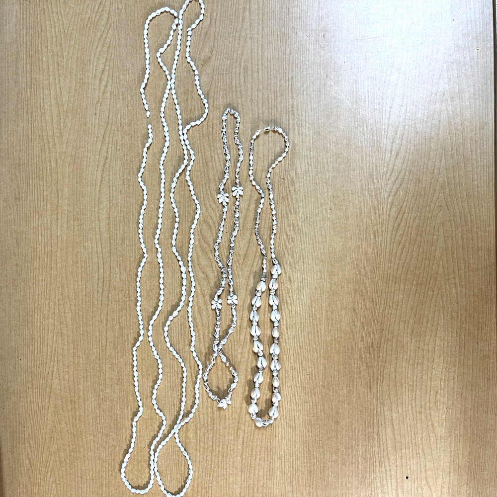 Set of 4 Strung Shell Necklaces